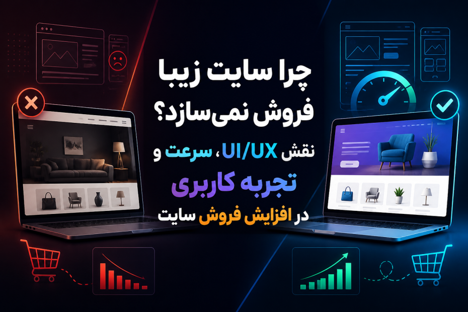 چرا سایت زیبا فروش نمیسازد؟ نقش UI/UX، سرعت و تجربه کاربری در افزایش فروش سایت