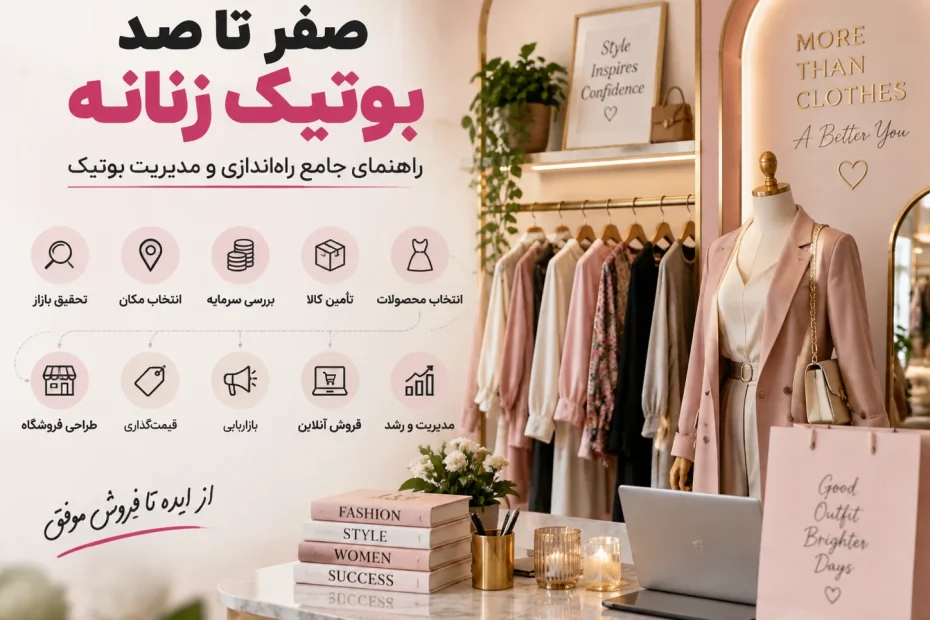 صفر تا صد بوتیک زنانه؛ راهنمای جامع راه‌اندازی و مدیریت بوتیک
